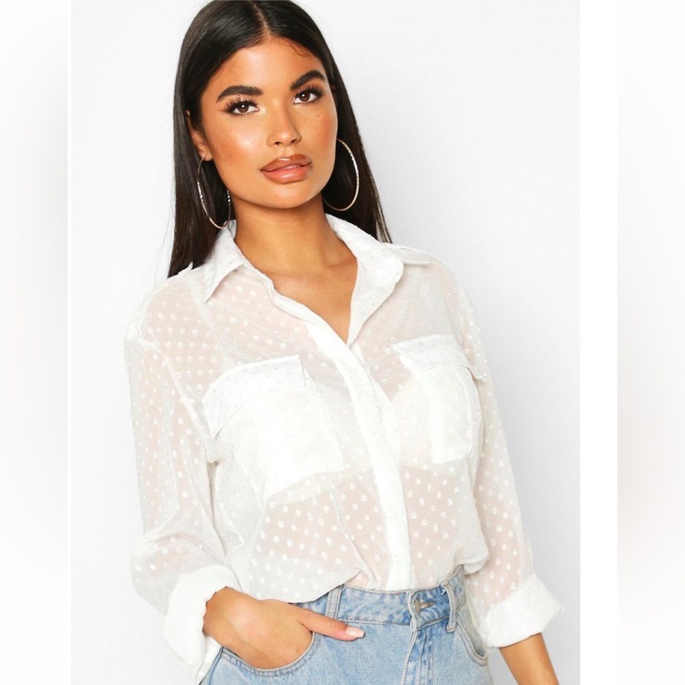 Petite Dobby Mesh Shirt